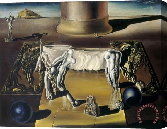 Salvador Dali Invisible Lion, Horse, Sleeping Woman., 1930 Stretched Canvas Painting / Canvas Art