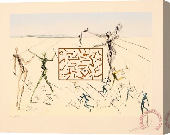 Salvador Dali L'electronique, From Hommage a Leonardo Da Vinci Stretched Canvas Print / Canvas Art