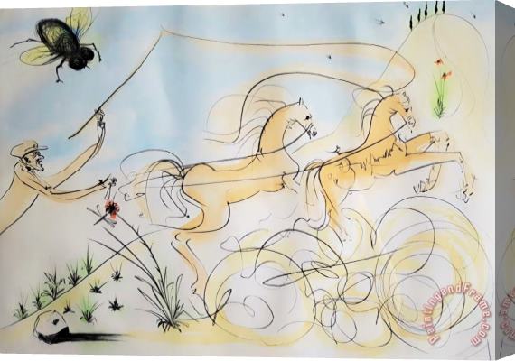Salvador Dali Le Coche Et Le Mouche (the Coach And The Fly), 1974 Stretched Canvas Painting / Canvas Art