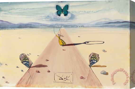 Salvador Dali Paysage Avec Une Femme Sautant a La Corde, 1958 Stretched Canvas Painting / Canvas Art