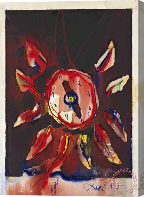 Salvador Dali Reloj Floral, 1973 Stretched Canvas Painting / Canvas Art