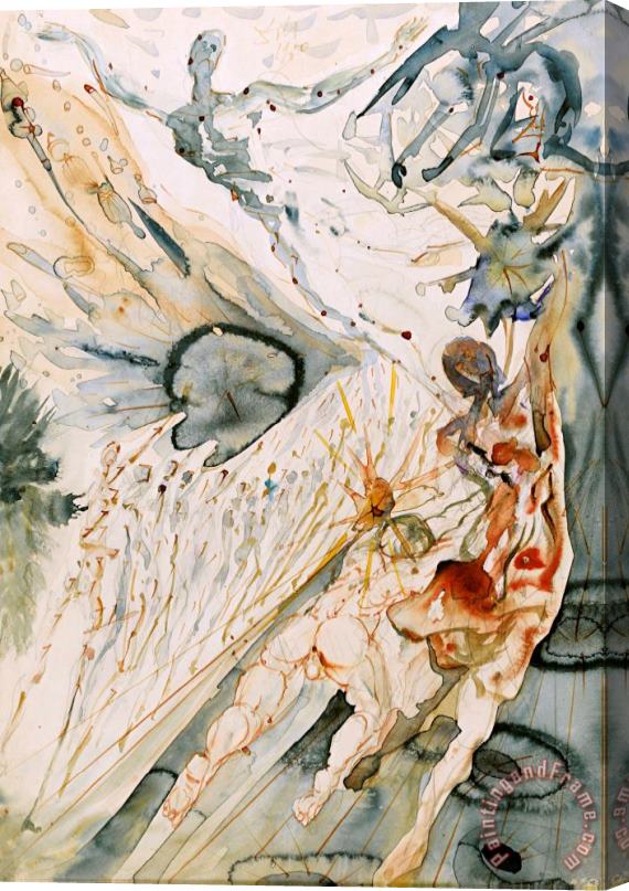 Salvador Dali Rencontre De Deux Troupes De Luxurieux Stretched Canvas Painting / Canvas Art