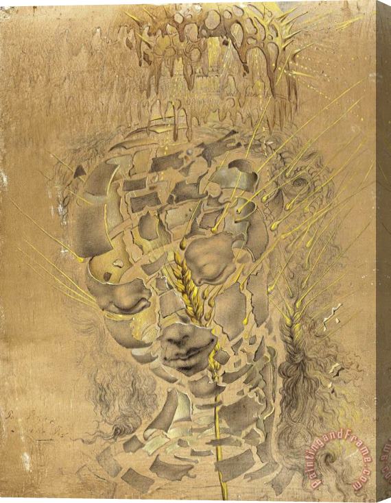 Salvador Dali Study for The Head of The Virgin Stretched Canvas Painting / Canvas Art