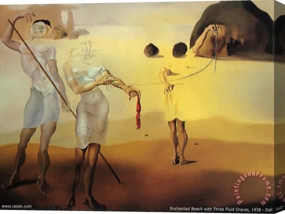 Salvador Dali The Enchanted Beach Stretched Canvas Painting / Canvas Art