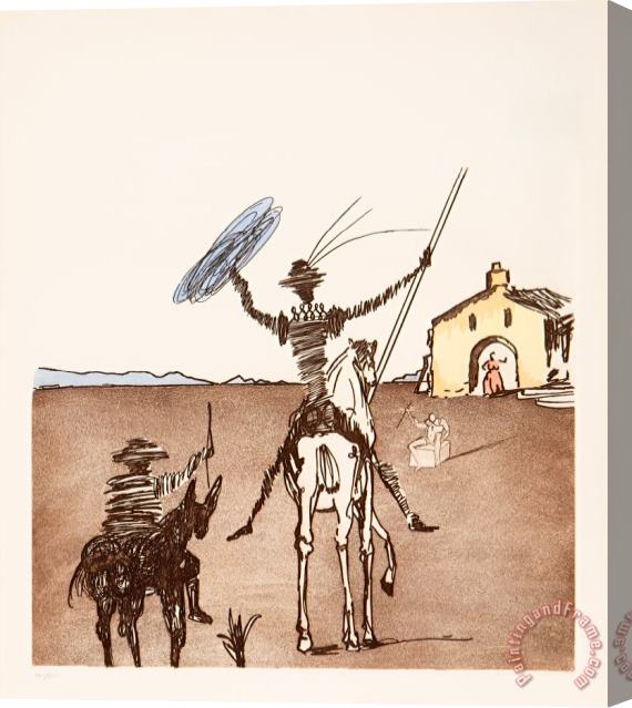 Salvador Dali The Impossible Dream, From Historia De Don Quichotte De Stretched Canvas Painting / Canvas Art