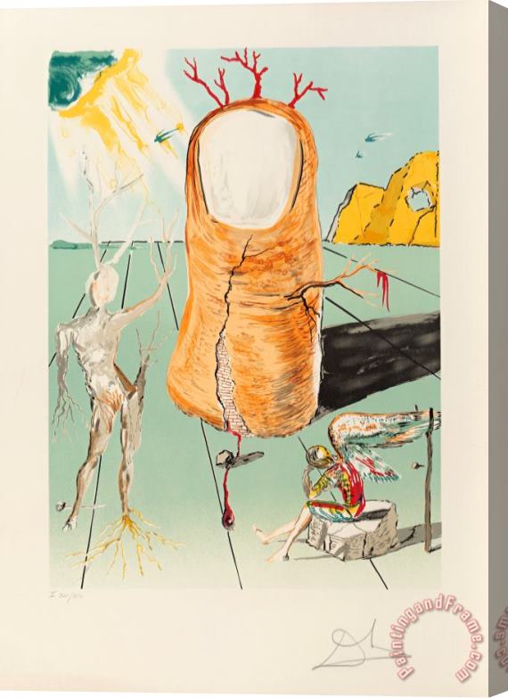 Salvador Dali The Vision of The Angel of Cap Creus, 1979 Stretched Canvas Print / Canvas Art