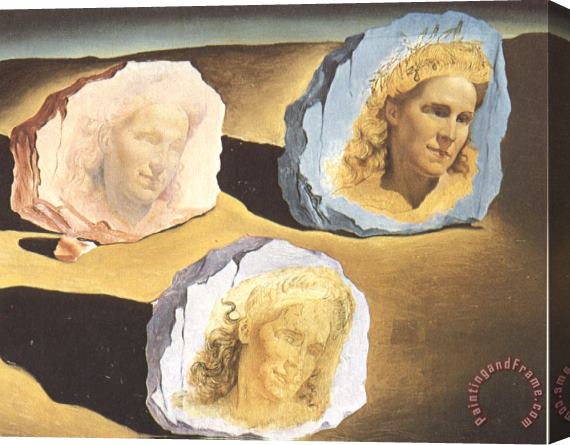 Salvador Dali Three Apparitions of The Visage of Gala Stretched Canvas Print / Canvas Art