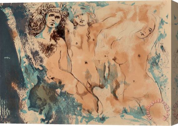 Salvador Dali Three Hippies, 1970 Stretched Canvas Print / Canvas Art