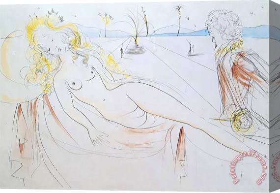 Salvador Dali Venus Et Le Joueur D'orgue (venus And The Organ Player), 1971 Stretched Canvas Print / Canvas Art