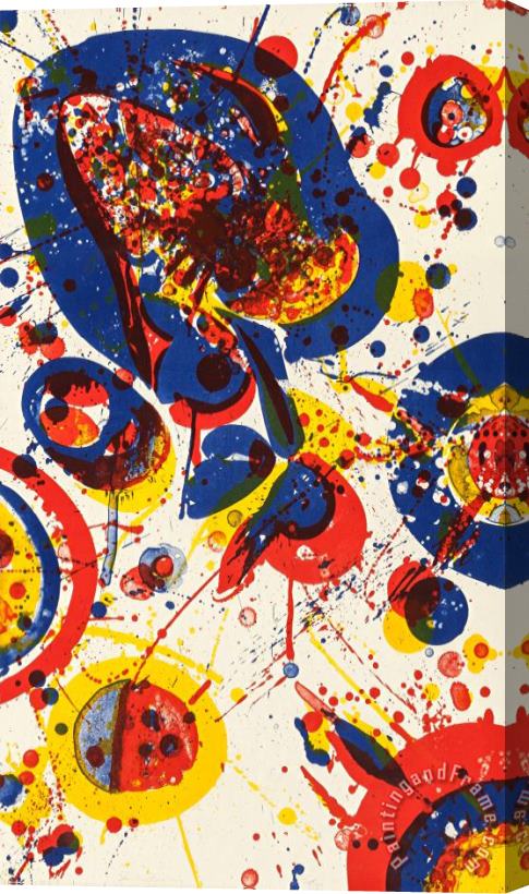 Sam Francis An Other Set X (from The Pasadena Box), 1963 Stretched Canvas Print / Canvas Art