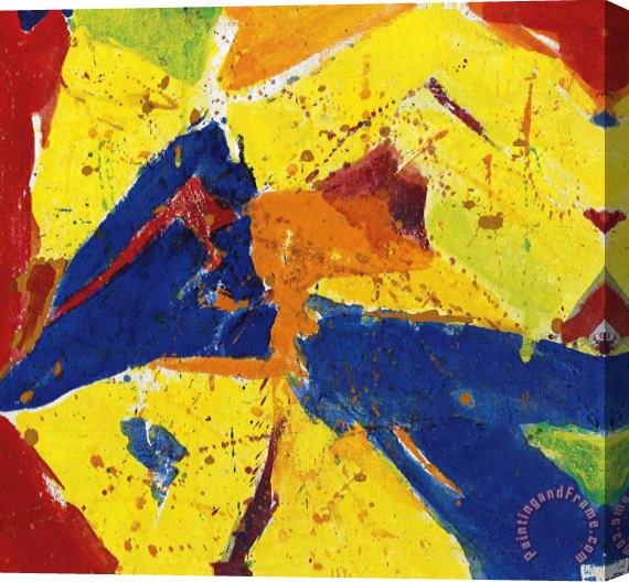 Sam Francis Blue, Yellow, Red Stretched Canvas Print / Canvas Art