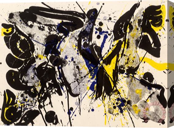 Sam Francis For Miro I (sf 35), 1963 Stretched Canvas Painting / Canvas Art