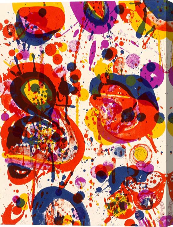 Sam Francis Out of My Coffin (sf 44), 1963 Stretched Canvas Print / Canvas Art