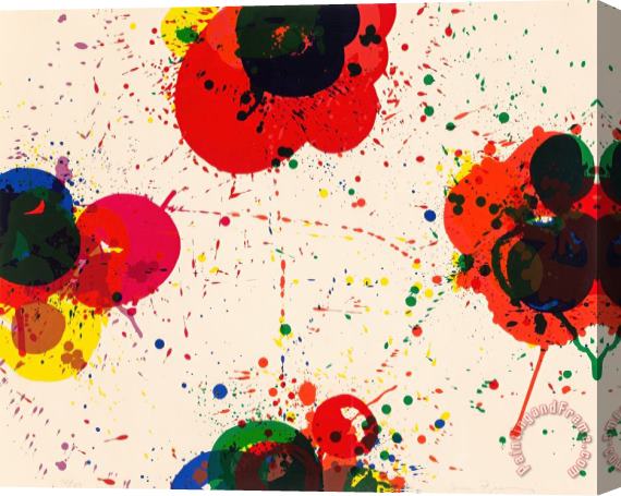 Sam Francis Red Again (sf 138), 1972 Stretched Canvas Painting / Canvas Art