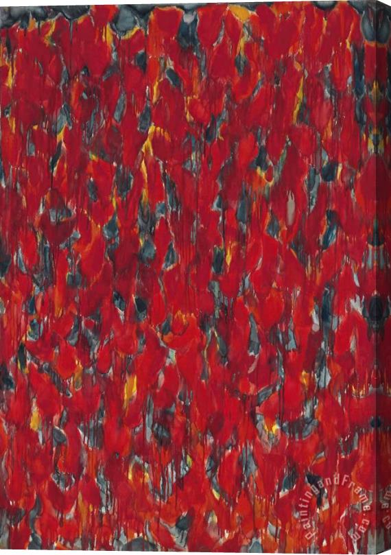 Sam Francis Red No. 1, 1953 Stretched Canvas Painting / Canvas Art