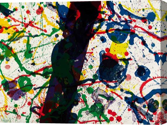 Sam Francis Untitled (from Michel Waldberg Poemes Dans Le Ciel), 1986 Stretched Canvas Painting / Canvas Art