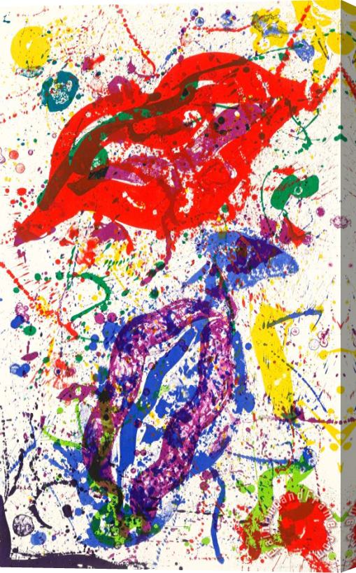 Sam Francis Untitled (sf 329; L L278), 1988 Stretched Canvas Painting / Canvas Art