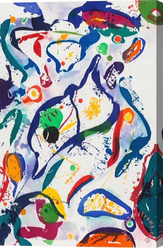 Sam Francis Untitled (sfe 110), 1994 Stretched Canvas Painting / Canvas Art