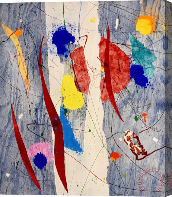 Sam Francis Untitled (sfm83 353), 1983 Stretched Canvas Painting / Canvas Art