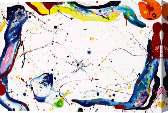 Sam Francis Untitled Stretched Canvas Painting / Canvas Art