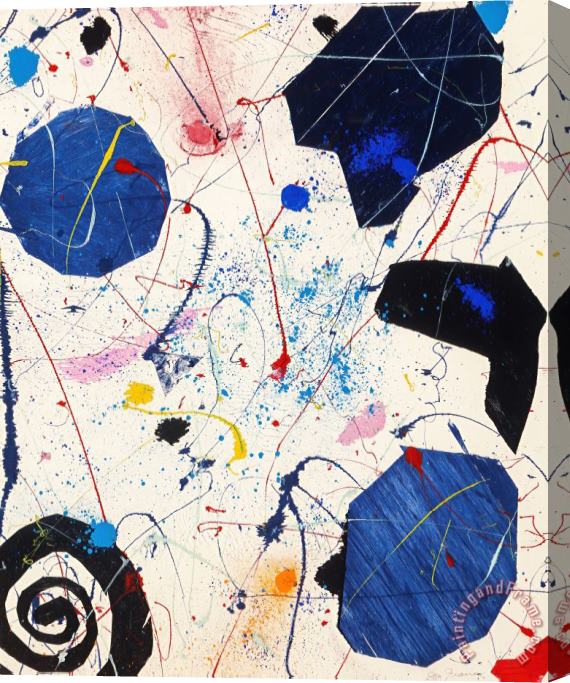 Sam Francis Untitled Stretched Canvas Painting / Canvas Art