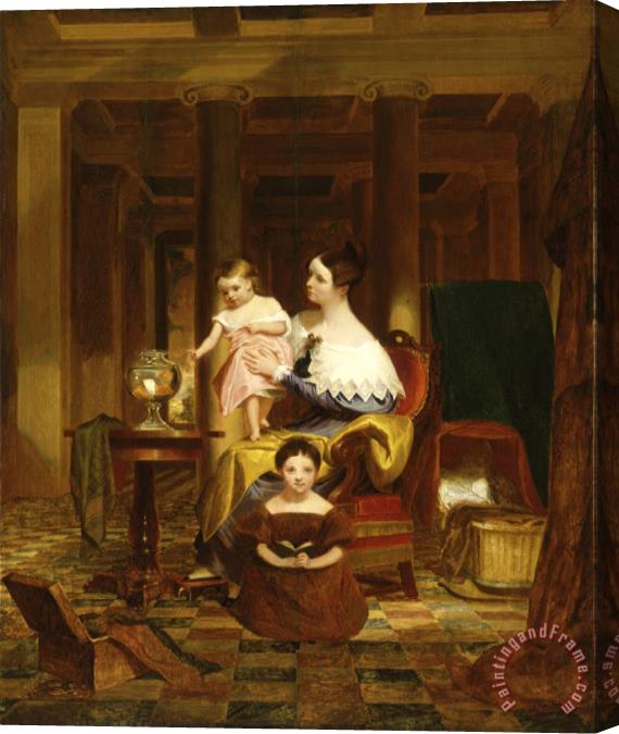 Samuel Finley Breese Morse The Goldfish Bowl (mrs. Richard Cary Morse And Family) Stretched Canvas Print / Canvas Art
