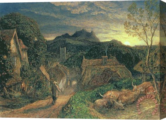 Samuel Palmer The Bellman Stretched Canvas Painting / Canvas Art