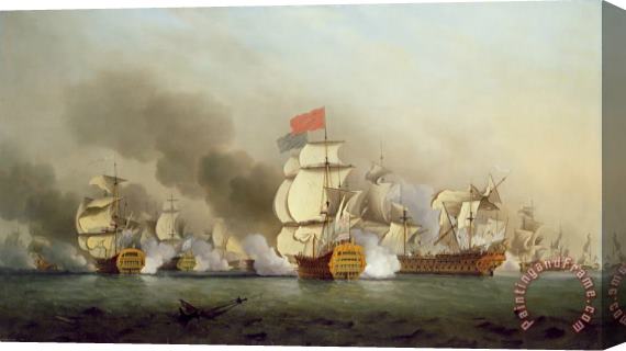 Samuel Scott Vice Admiral Sir George Anson's Stretched Canvas Print / Canvas Art