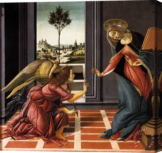 Sandro Botticelli Annunciation Stretched Canvas Print / Canvas Art