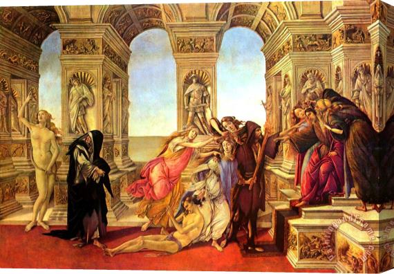 Sandro Botticelli Calumny of Apelles Stretched Canvas Painting / Canvas Art