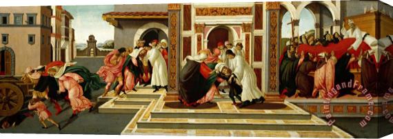 Sandro Botticelli Last Miracle And The Death of St. Zenobius Stretched Canvas Painting / Canvas Art