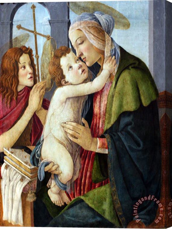 Sandro Botticelli Madonna And Child with The Infant St. John Stretched Canvas Painting / Canvas Art