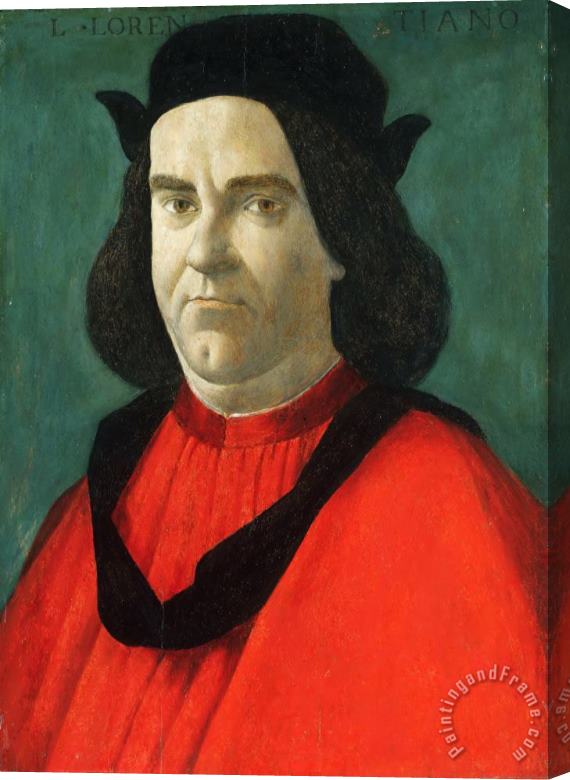 Sandro Botticelli Portrait Of Lorenzo Di Ser Piero Lorenzi Stretched Canvas Print / Canvas Art
