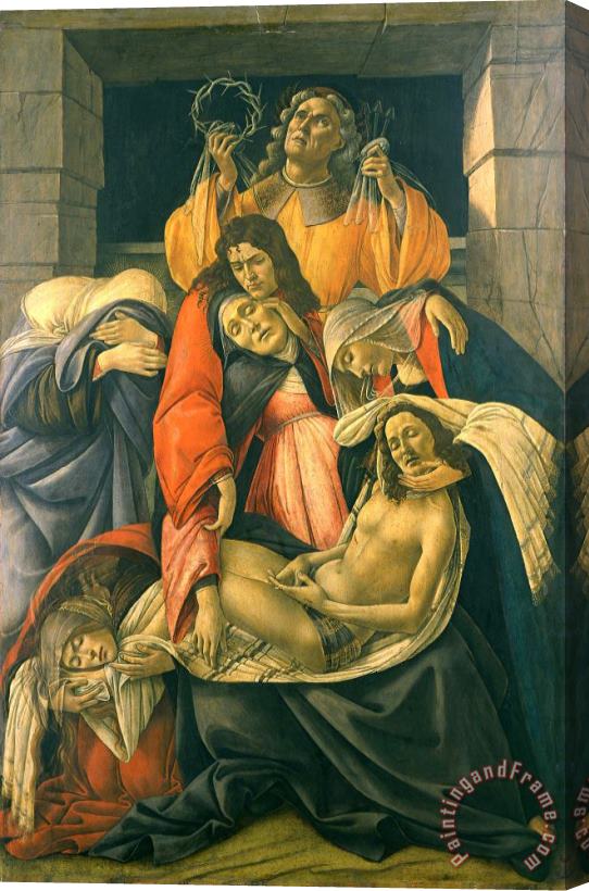 Sandro Botticelli The Lamentation Over The Dead Christ Stretched Canvas Painting / Canvas Art