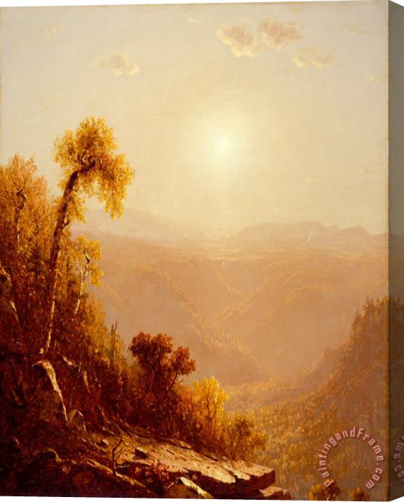 Sanford Robinson Gifford October in The Catskills Stretched Canvas Painting / Canvas Art