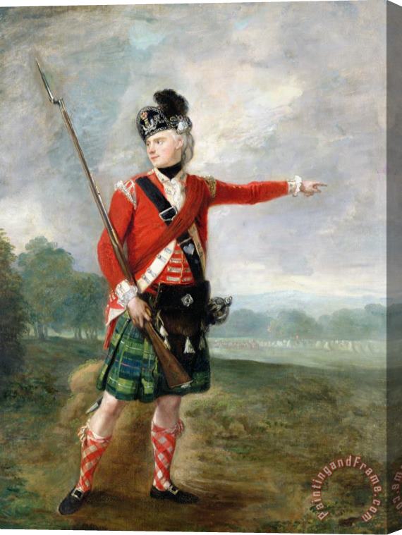 Scottish School An Officer of the Light Company of the 73rd Highlanders Stretched Canvas Print / Canvas Art