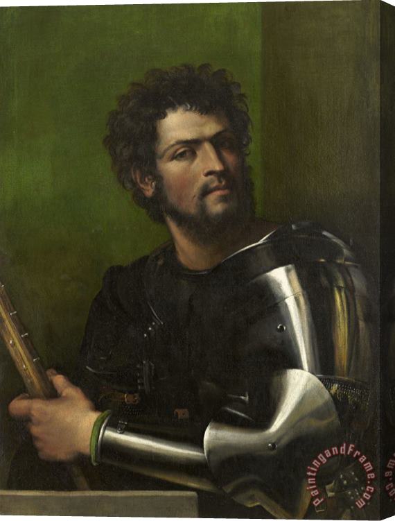 Sebastiano del Piombo Portrait Of A Man In Armor Stretched Canvas Print / Canvas Art