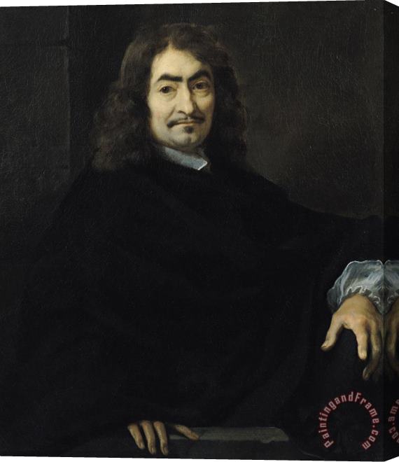 Sebastien Bourdon Portrait Presumed To Be Rene Descartes Stretched Canvas Print / Canvas Art