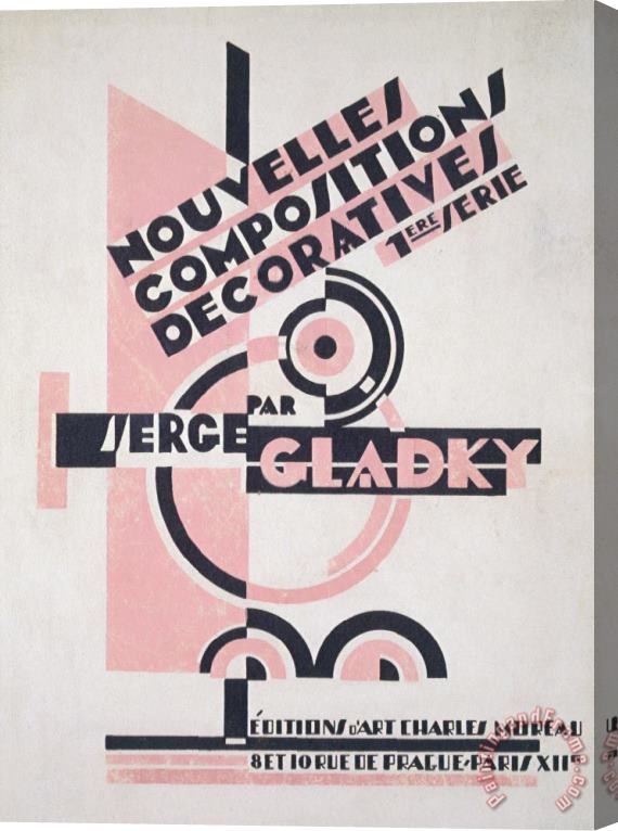 Serge Gladky Front Cover Of Nouvelles Compositions Decoratives Stretched Canvas Painting / Canvas Art