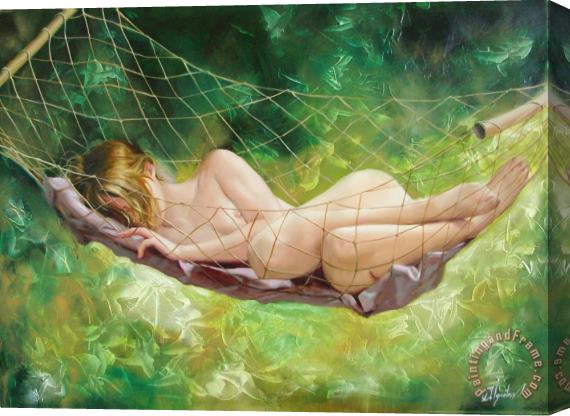 Sergey Ignatenko The dream in summer garden Stretched Canvas Print / Canvas Art