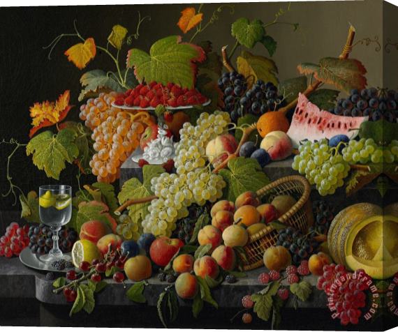 Severin Roesen Abundant Fruit Stretched Canvas Painting / Canvas Art
