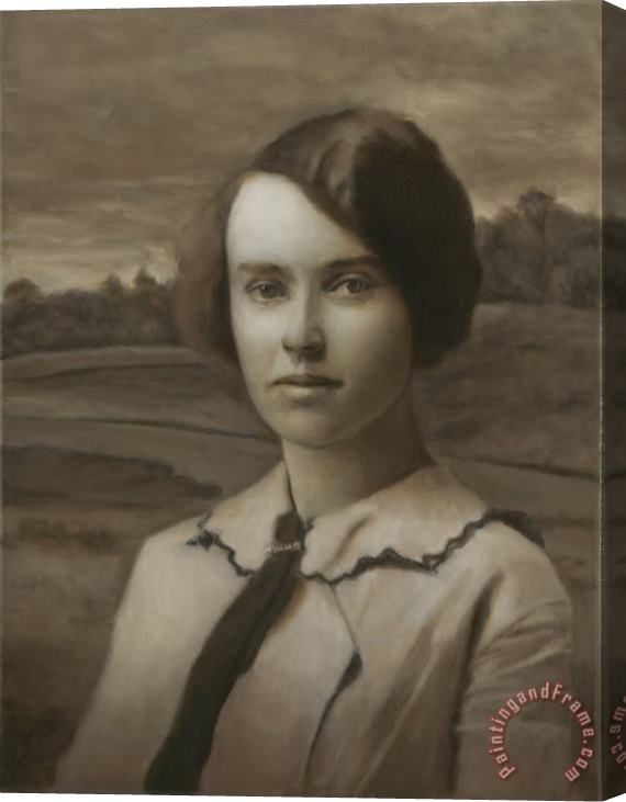 Shaun Downey Portrait of a Woman Stretched Canvas Print / Canvas Art