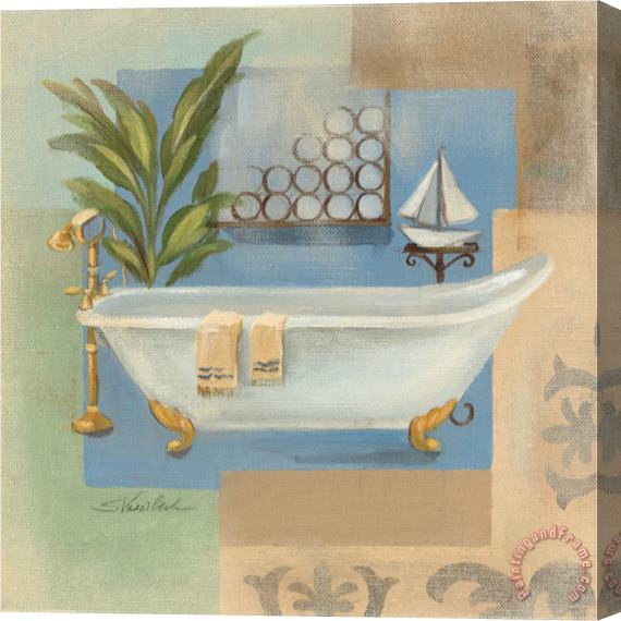 Silvia Vassileva Coastal Bathtub I Stretched Canvas Print / Canvas Art