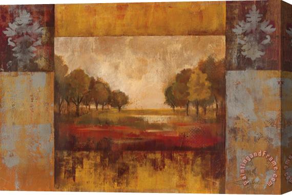 Silvia Vassileva Landscape in Gold Stretched Canvas Painting / Canvas Art