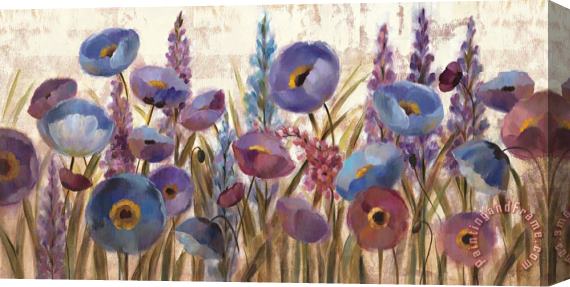 Silvia Vassileva Lupines And Poppies Stretched Canvas Painting / Canvas Art
