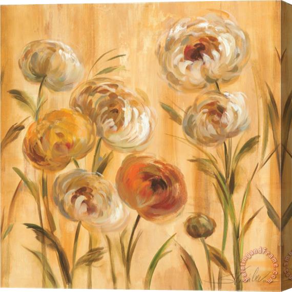 Silvia Vassileva Sunshine Mums II Stretched Canvas Painting / Canvas Art
