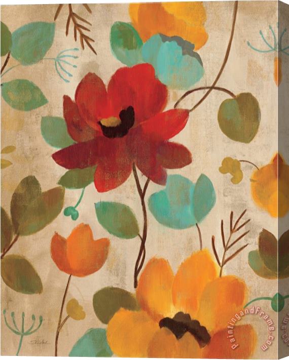 Silvia Vassileva Vibrant Embroidery II Stretched Canvas Print / Canvas Art