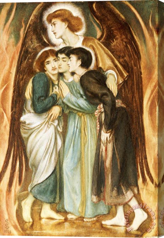 Simeon Solomon A Protecting Angel Stretched Canvas Print / Canvas Art