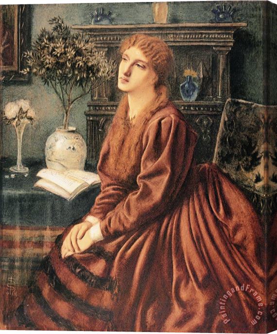 Simeon Solomon Poetry Stretched Canvas Painting / Canvas Art