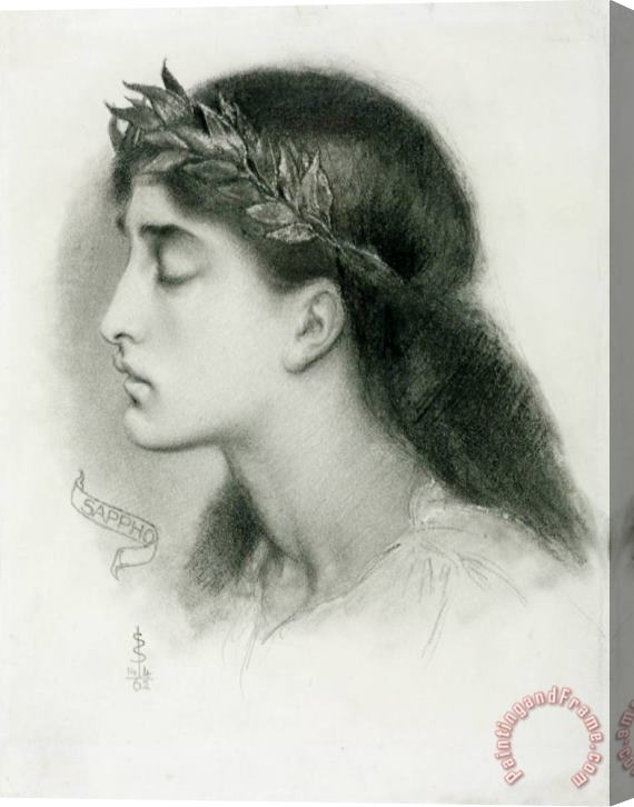 Simeon Solomon Study of Sappho Stretched Canvas Painting / Canvas Art